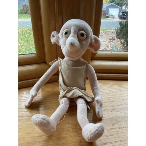 Harry Potter Dobby Plush Toy 13" With Beige Cloth Outfit Soft & Cuddly For Colle - Picture 1 of 4